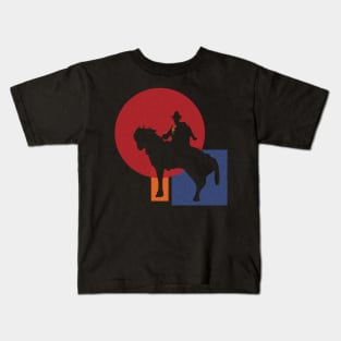 Berger à cheval dans la campagne de Rome Pop Minimalized Kids T-Shirt